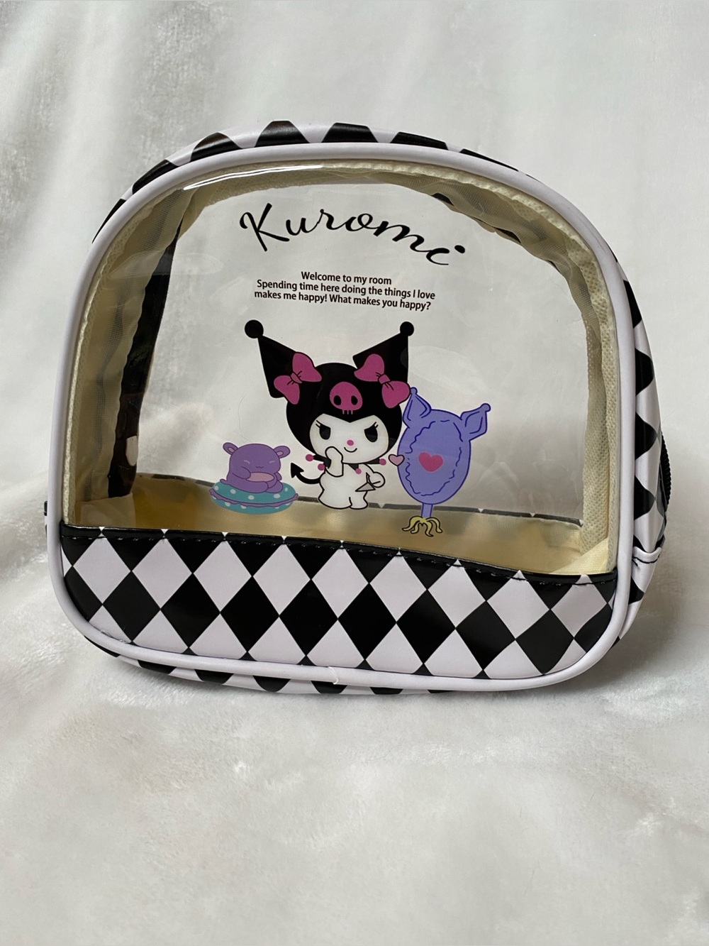 VTG Kuromi Sanrio Makeup/Accessories Small Bag Cuteee Kawaii
